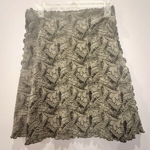 Haystacks Green Tropical Print Pull-On Skirt Sz M Brand New w/Tag AP